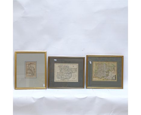 A group of Antique map prints, framed (7) 