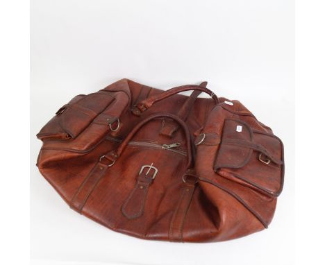 Vintage leather holdall 