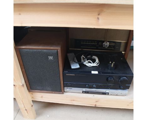 Various Hi-Fi, including Marantz stereo amplifier, Pioneer DVD player, Murphy VHF radio, and pair of Wharfdale bookshelf spea