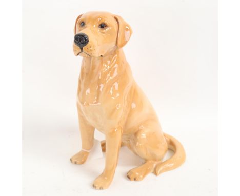 A Beswick ceramic fireside Labrador dog figure, model 2314, height 33cm 