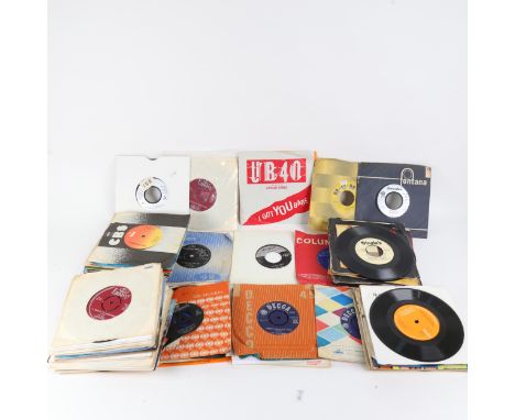Various Vintage vinyl 45s, including The Wayfarers, jazz, Johnny Kidd & The Pirates etc (boxful) 