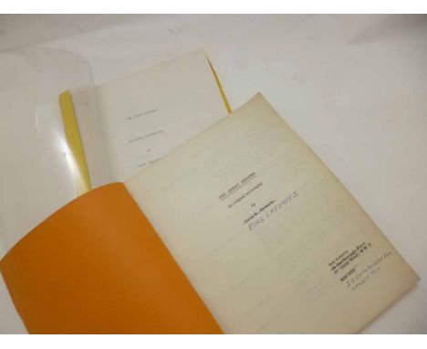 RING LARDNER JUNIOR (1915-2000): two copies of orig screenplay: THE GREAT INDOORS, each mimeographed typescript, 117pp, and 1