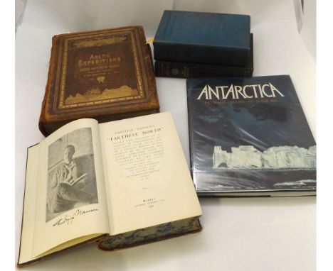 FRIDTJOF NANSEN: FARTHEST NORTH, L, George Newnes, 1898, 2 vols in 1, old hf cf worn + FRIDTJOF NANSEN: HUNTING AND ADVENTURE