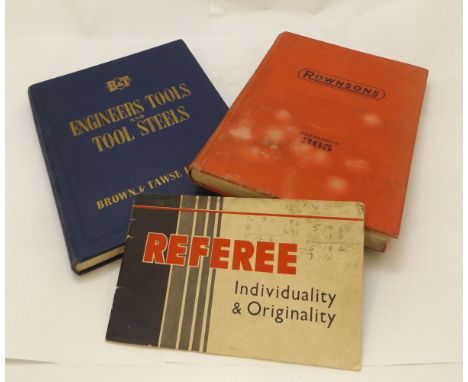 REFEREE CYCLE CO LTD (pub): REFEREE INDIVIDUALITY AND ORIGINALITY, Trade Catalogue CIRCA 1939, 20pp, orig ptd wraps + ROWNSON