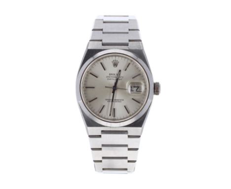 Rolex Oysterquartz Datejust stainless steel gentleman's bracelet watch, ref. 17000, circa 1979, serial. no. 625xxxx, circular