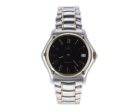 Ebel 1911 Senior automatic gold and stainless steel gentleman's bracelet watch, ref. 1080916, serial. no. 7560xxxx, circular 
