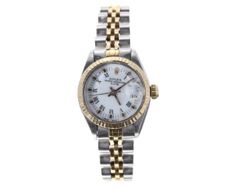 Rolex Oyster Perpetual Datejust gold and stainless steel lady's bracelet watch, ref. 6917, circa 1982, serial no. 7423xxx, go