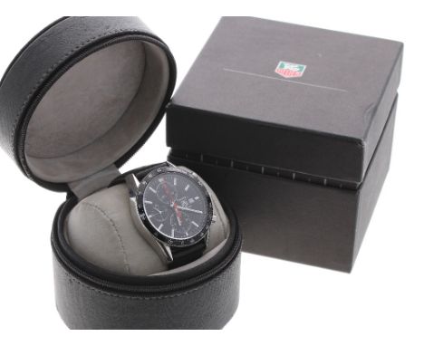 Tag Heuer Carrera automatic chronograph stainless steel gentleman's wristwatch, ref. CV2014-1, serial no. REUxxxx, circular b