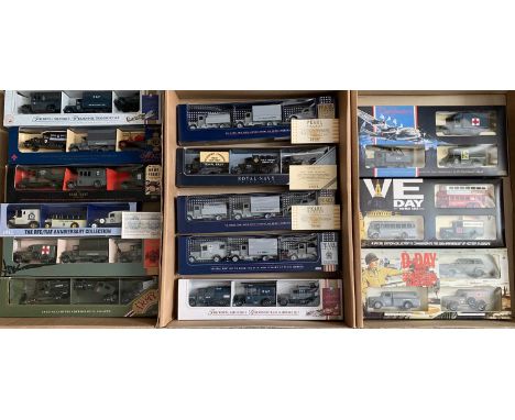 DIECAST MODEL VEHICLES IN RETAIL BOXES - Lledo military related including anniversary commemorative sets for D-Day, Pearl Har