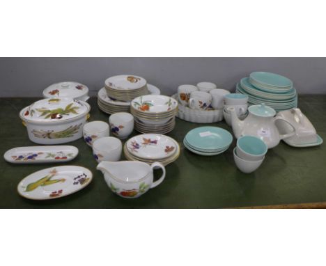 A collection of Royal Worcester Evesham dinnerwares and Poole teaware **PLEASE NOTE THIS LOT IS NOT ELIGIBLE FOR POSTING AND 