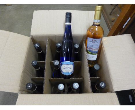 A box of assorted alcohol, mainly German sparkling wine **PLEASE NOTE THIS LOT IS NOT ELIGIBLE FOR POSTING AND PACKING** 