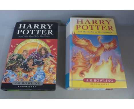 Two first edition Harry Potter books 