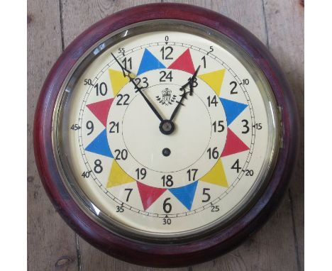 A reproduction RAF operation room wall clock, with fusee movement, overall diameter 13ins
