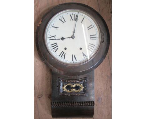 A drop dial wall clock, height 26ins