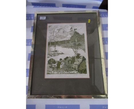 Catherine Grubb, limited edition lithograph, 13/40, Monmouth, 13ins x 9.5ins