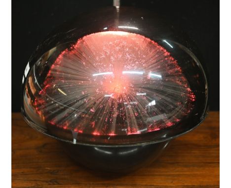 A Crestworth Ltd (Poole) 'Galaxy' fibre-optic lamp with domed top 