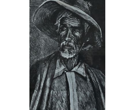 After Bernard Scott (1918-90) - 'Spanish peasant', lithograph numbered 26/50, pencil signed and dated 1969, 54 x 38 cm 