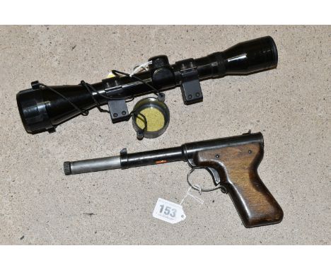 ADIANA MOD 2 AIR PISTOL, no visible serial no., in working condition, light rusting and wear generally, together with a Nikko