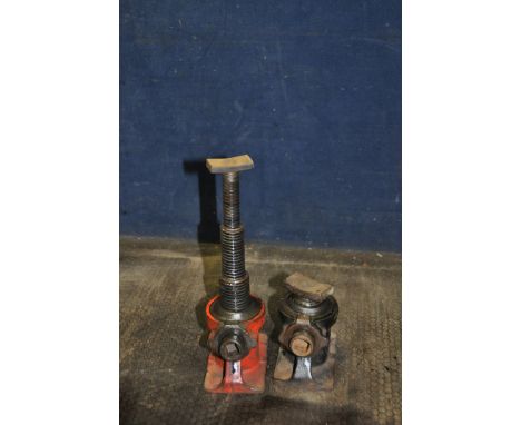 TWO VINTAGE SHELLEY BOTTLE JACKS min height 14cm max 34cm