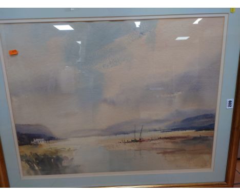 A QUANTITY OF PAINTINGS AND PRINTS ETC, to include an Aubrey R. Phillips coastal landscape, approximate size 50cm x 66cm, an 