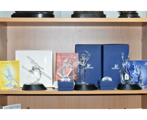 THREE SWAROVSKI CRYSTAL MAGIC OF DANCE TRILOGY OF FIGURES, all boxed and with certificates, comprising 'Isadora' no 279648, r