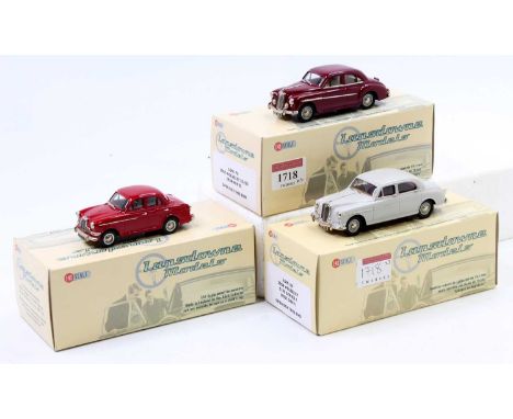 Lansdowne Models 1/43rd scale white metal boxed vehicle group, 3 examples to include LDM70 1957 Wolseley 15/50, a LDM 60 1954