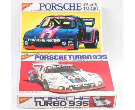 Nichimo 1.24 scale plastic kits, No .12 Porsche 935 Turbo ' Black' 1978 Grp.5 #2 &amp; No.2 Porsche 935 Turbo ' Martini' 1978