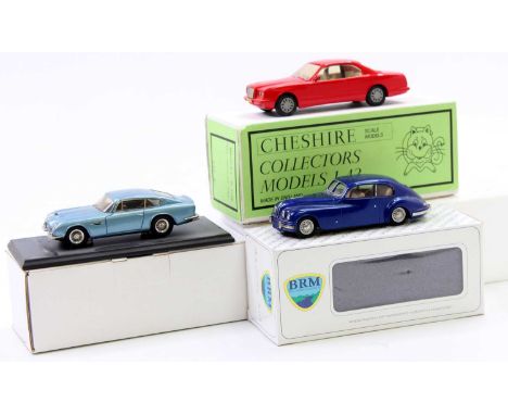 Collection of 1/43rd scale resin and white metal cars to include a Cheshire Scale Models Bentley R Type 1992 Continental, a B