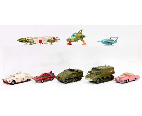 A collection of Dinky Toys TV / Film related models including No. 100 Lady Penelope's FAB 1 Rolls Royce, No, 359 Eagle Freigh