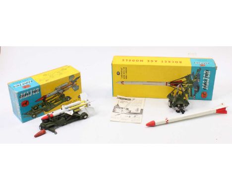 Corgi Toys boxed model group of 2 comprising No. 1109 Bristol Bloodhound guided missile on loading trolley, comprising, milit