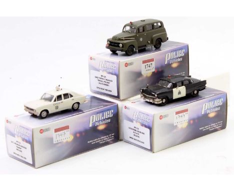 Lansdowne Models International Police Vehicles 1/43rd scale white metal boxed vehicle group, 3 examples to include IPV16 1952