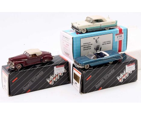 Western Models and Mini Marque 43, 1/43rd scale white metal vehicle group, 3 examples to include a Mini Marque US87B Packard 