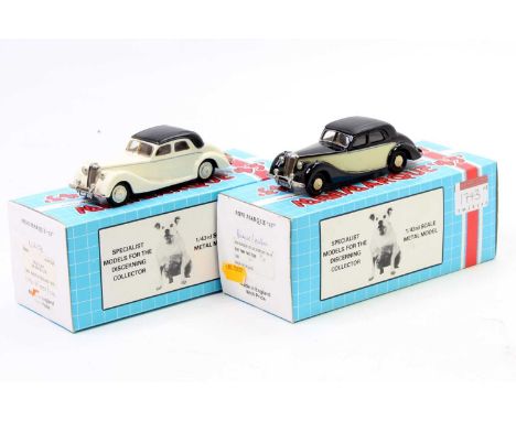 Mini Marque "43" 1/43rd scale white metal boxed vehicle group, 2 examples to include No.1B Riley RMB Two-Tone 1948, and a No.