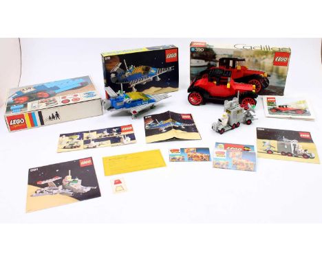 A collection of vintage Lego comprising Lego Space No. 918 Space Transport, a very near complete set with one colour mismatch