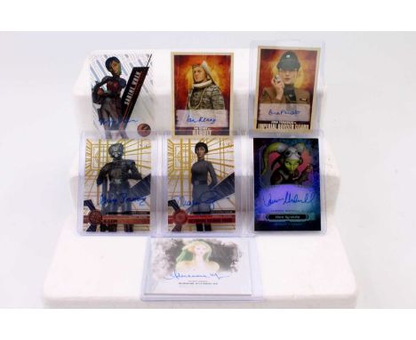 Collection of Topps Star Wars Signed Authentic Signature Cards, 7 examples to include Ian Kenny as Rebolt, Anna Francolini as