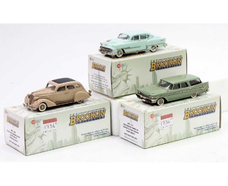 Brooklin Collection 1/43rd scale white metal boxed vehicle group, 3 examples to include BRK164 1954 Desoto Firedome 4-Door Se