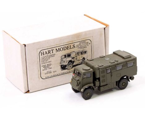 Hart Models 1/48th scale white metal and resin model of a HT37 Bedford QLR Military Appliance, housed in the original foam pa