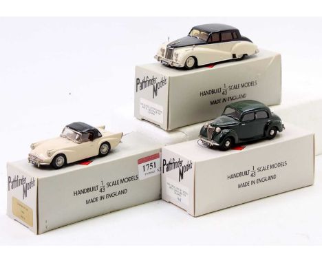 Pathfinder Models 1/43rd scale white metal hand built vehicle group, 3 examples to include PFM12 1959 Armstrong Siddeley, tog