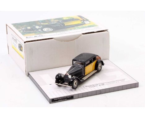 Heco Miniatures hand-built limited edition 1/43rd scale model of a Bugatti Royale Coach Carrosserie Weymann 1929, limited edi