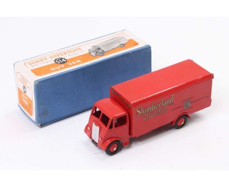 Dinky Toys No.514 Slumberland Mattresses Guy Van, finished in red with matching hubs and Slumberland Livery, housed in the or