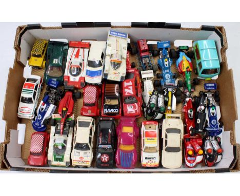 A collection of 30 mixed Scalextric slot cars with examples including a March 771 Formula 1 Racing Car, an Audi Quattro, a Fo