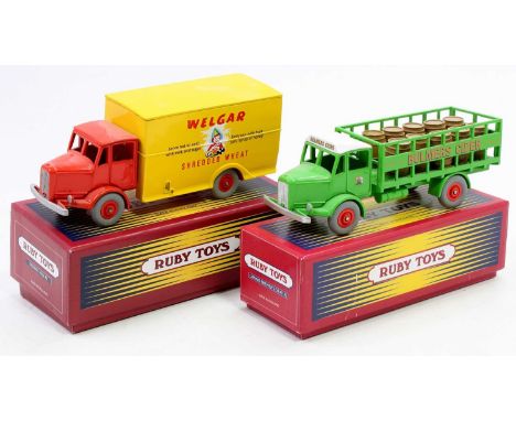 Ruby Toys Made in England white metal commercial vehicle group, to include No.42 Dennis Brewers Dray, and a No.43 Welgar Denn