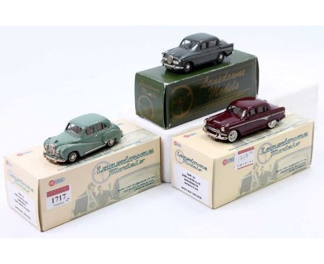 Lansdowne Models 1/43rd scale white metal boxed vehicle group, 3 examples to include LDM9 1953 Austin A40 Somerset, a LDM14 1