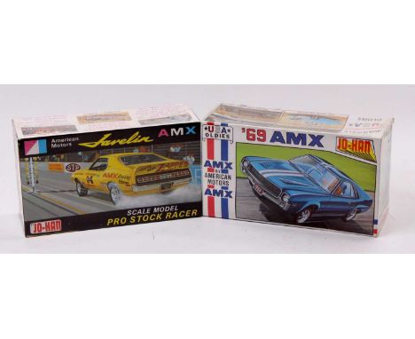 Jo-Han 1.25 scale, C4369 1969 AMX Javelin Fastback Coupe &amp; GC1600 1971 AMC Javelin AMX ‘Hurst’ Pro Stocker 2 in 1 kit, ea