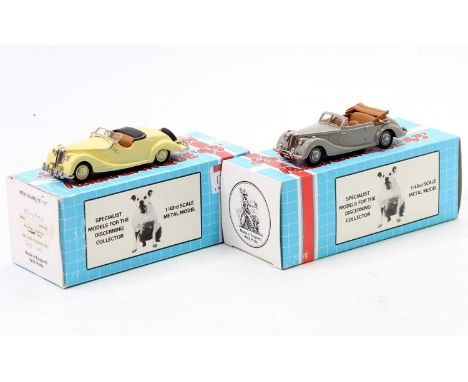 Mini Marque "43" 1/43rd scale white metal boxed vehicle group, 2 examples to include No.21A Riley RMD Drophead Coupe 2.5 Litr