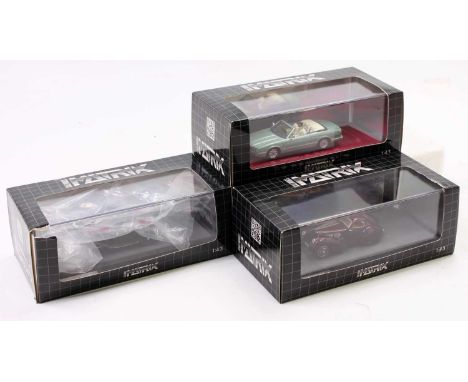 Matrix Scale Models 1/43rd scale resin factory built vehicle group, 3 examples to include Daimler Corsica Concept 1995, a Bug