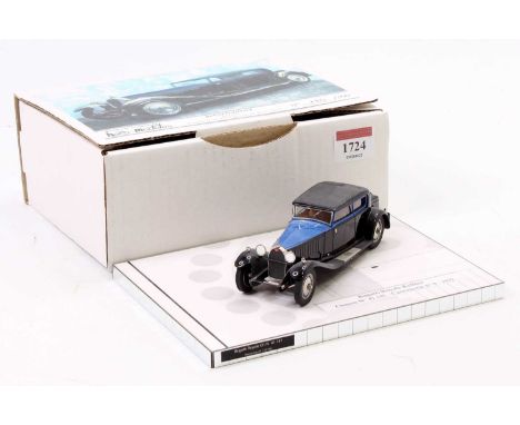 Heco Miniatures hand-built limited edition 1/43rd scale model of a Bugatti Royale Kellner 1932, limited edition No.195/300, h