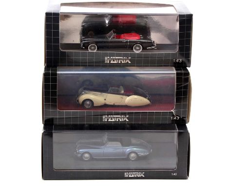 Matrix Scale Models 1/43rd scale resin factory built vehicle group, 3 examples to include Bristol 402 DHC Limited Edition 081