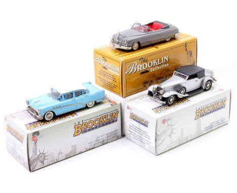 Brooklin Collection 1/43rd scale white metal boxed vehicle group, 3 examples to include BRK 180 1954 Buick Special Four Door 