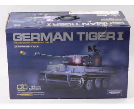 SQS boxed 1/16th scale radio-controlled model of a German Tiger 1 tank, in the original box 